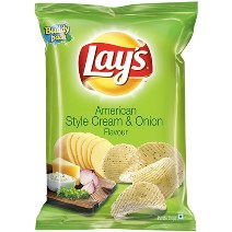 LAYS CHIPS CREAM & ONION LARGE